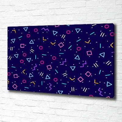 Fotocuadro en lienzo de alta calidad horizontal Fondo geométrico