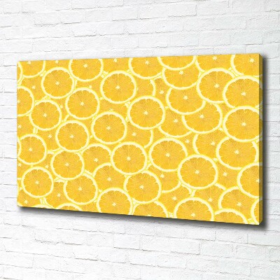 Foto en lienzo con acabado profesional horizontal Rodajas de limón