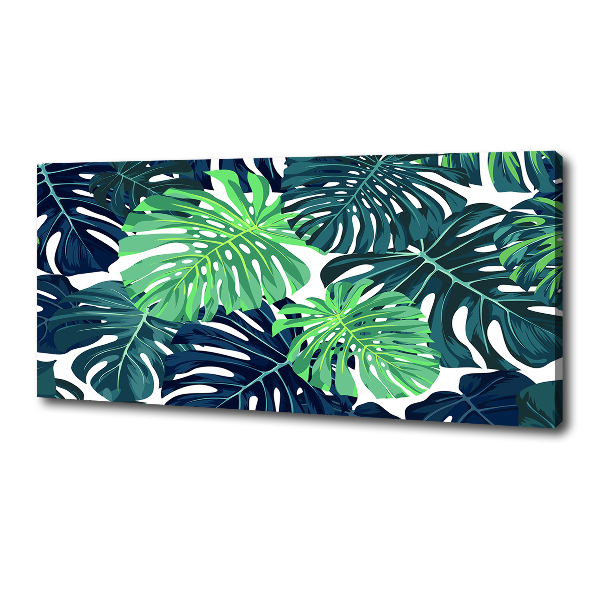 Fotocuadro en lienzo de alta calidad horizontal hojas tropicales