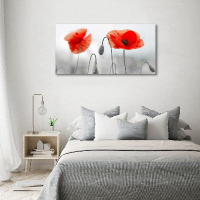 Cuadro canvas con impresión uv duradera horizontal Amapolas