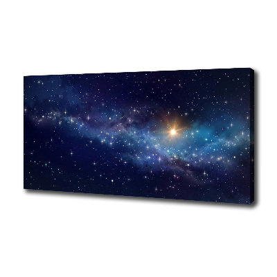 Cuadro canvas moderno de gran formato horizontal Galaxia