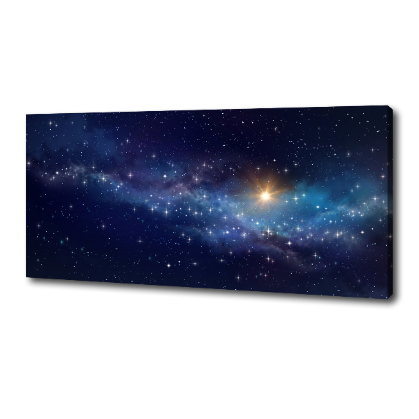 Cuadro canvas moderno de gran formato horizontal Galaxia