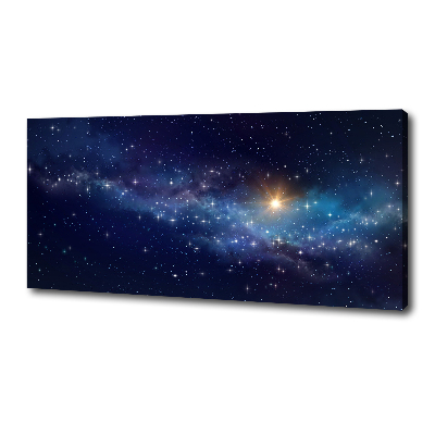 Cuadro canvas moderno de gran formato horizontal Galaxia