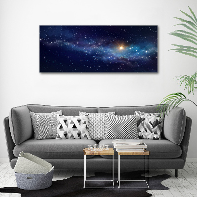 Cuadro canvas moderno de gran formato horizontal Galaxia
