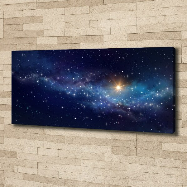 Cuadro canvas moderno de gran formato horizontal Galaxia
