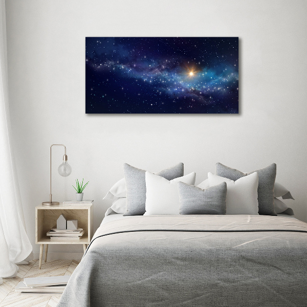 Cuadro canvas moderno de gran formato horizontal Galaxia