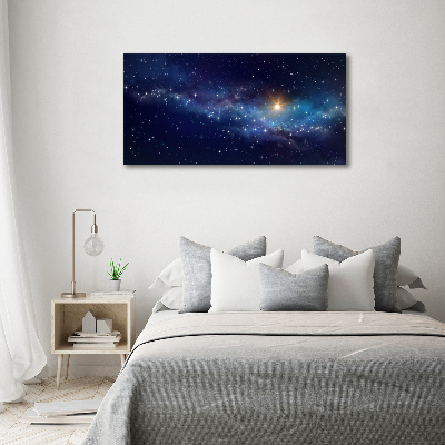 Cuadro canvas moderno de gran formato horizontal Galaxia