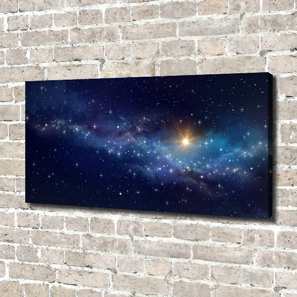 Cuadro canvas moderno de gran formato horizontal Galaxia