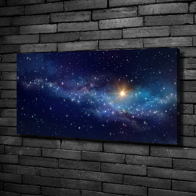 Cuadro canvas moderno de gran formato horizontal Galaxia