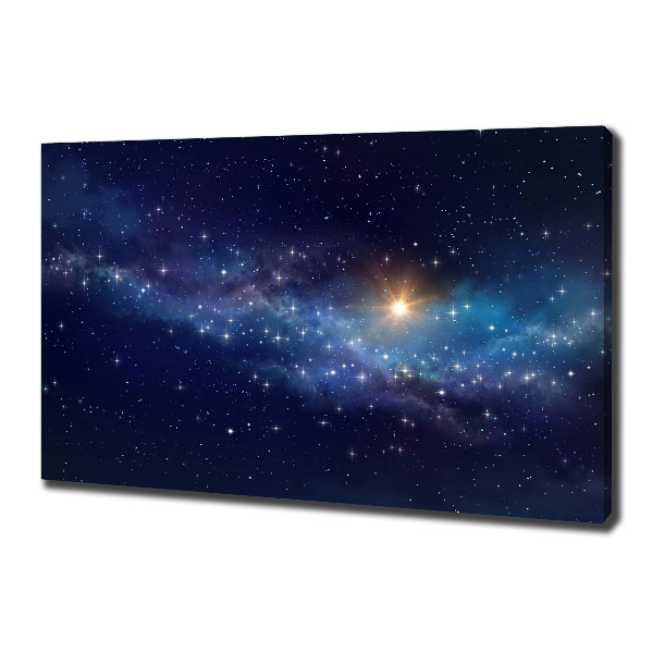 Cuadro canvas moderno de gran formato horizontal Galaxia
