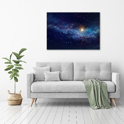 Cuadro canvas moderno de gran formato horizontal Galaxia