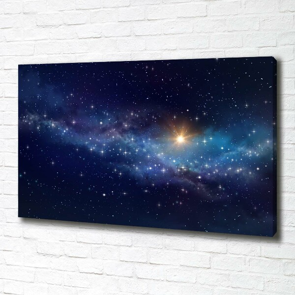 Cuadro canvas moderno de gran formato horizontal Galaxia
