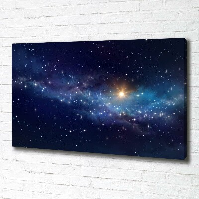 Cuadro canvas moderno de gran formato horizontal Galaxia