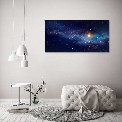 Cuadro canvas moderno de gran formato horizontal Galaxia