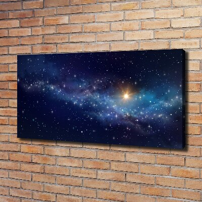 Cuadro canvas moderno de gran formato horizontal Galaxia