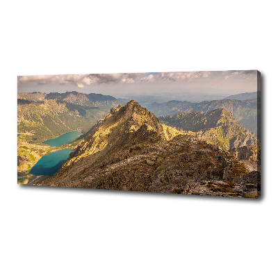 Cuadro canvas con impresión uv duradera horizontal El ojo de mar de los montes Tatra