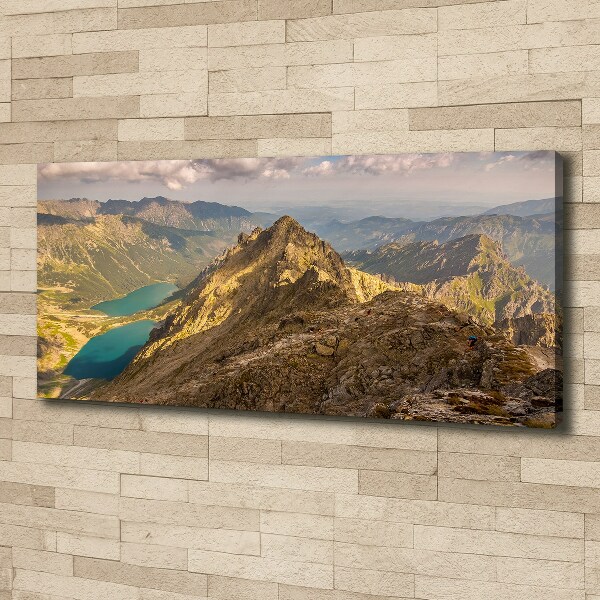 Cuadro canvas con impresión uv duradera horizontal El ojo de mar de los montes Tatra