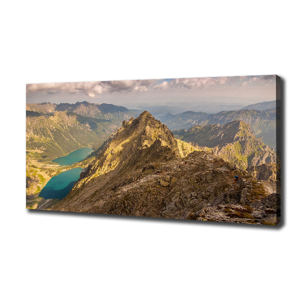 Cuadro canvas con impresión uv duradera horizontal El ojo de mar de los montes Tatra