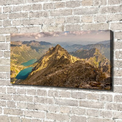 Cuadro canvas con impresión uv duradera horizontal El ojo de mar de los montes Tatra