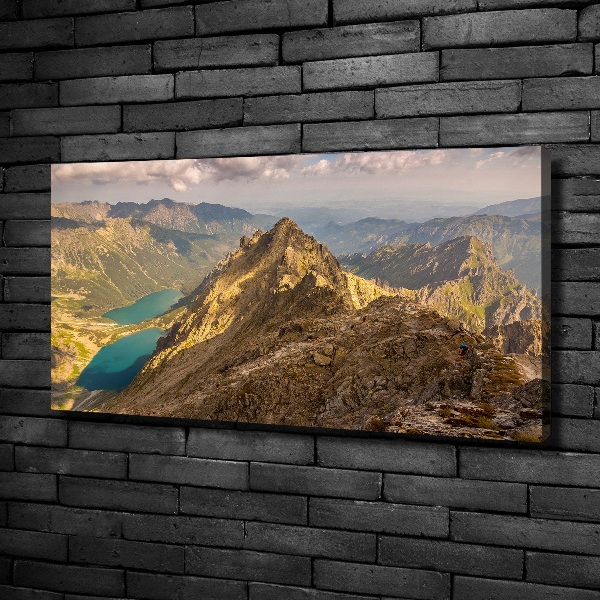 Cuadro canvas con impresión uv duradera horizontal El ojo de mar de los montes Tatra