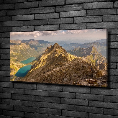Cuadro canvas con impresión uv duradera horizontal El ojo de mar de los montes Tatra