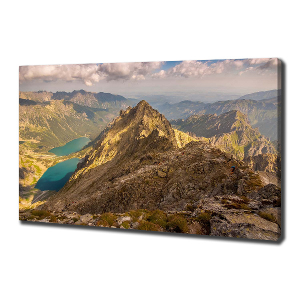 Cuadro canvas con impresión uv duradera horizontal El ojo de mar de los montes Tatra