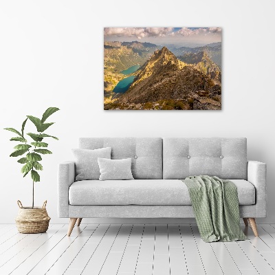 Cuadro canvas con impresión uv duradera horizontal El ojo de mar de los montes Tatra