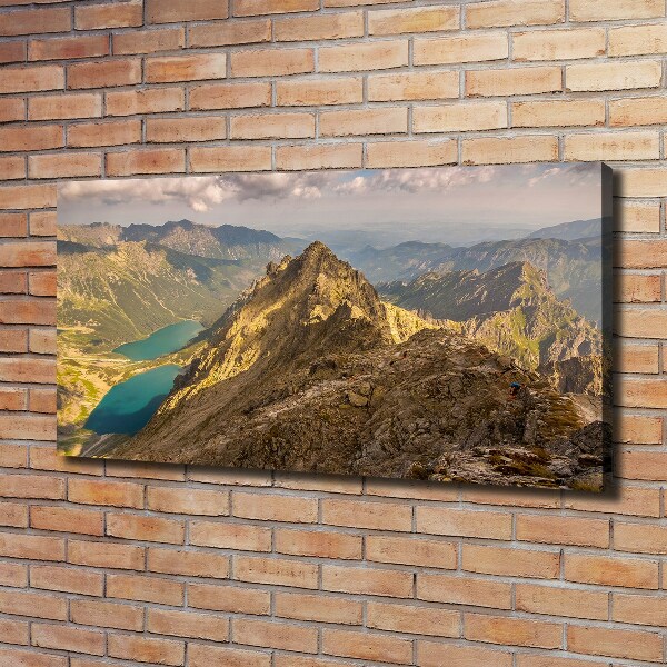 Cuadro canvas con impresión uv duradera horizontal El ojo de mar de los montes Tatra