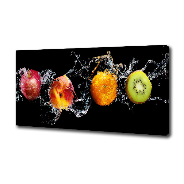 Fotocuadro en lienzo de alta calidad horizontal Fruta y agua