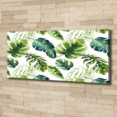 Foto en lienzo con acabado profesional horizontal hojas tropicales