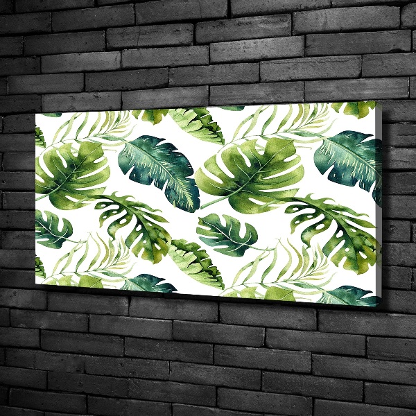 Foto en lienzo con acabado profesional horizontal hojas tropicales
