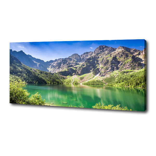 Cuadro canvas con impresión uv duradera horizontal El ojo de mar de los montes Tatra