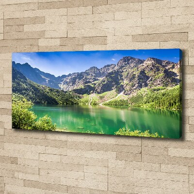 Cuadro canvas con impresión uv duradera horizontal El ojo de mar de los montes Tatra
