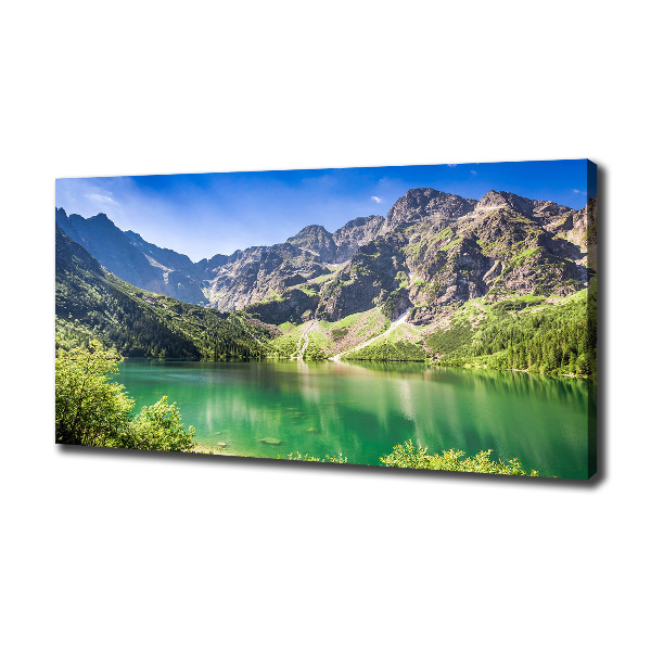 Cuadro canvas con impresión uv duradera horizontal El ojo de mar de los montes Tatra
