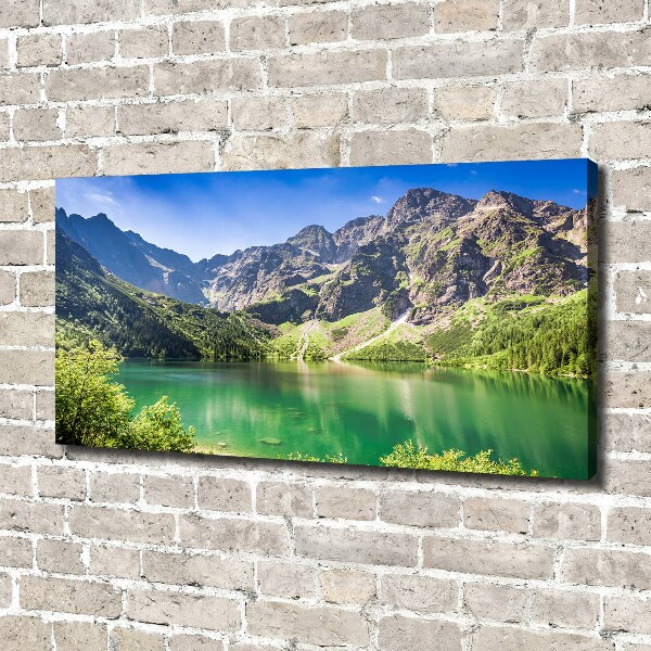 Cuadro canvas con impresión uv duradera horizontal El ojo de mar de los montes Tatra
