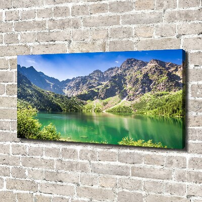 Cuadro canvas con impresión uv duradera horizontal El ojo de mar de los montes Tatra