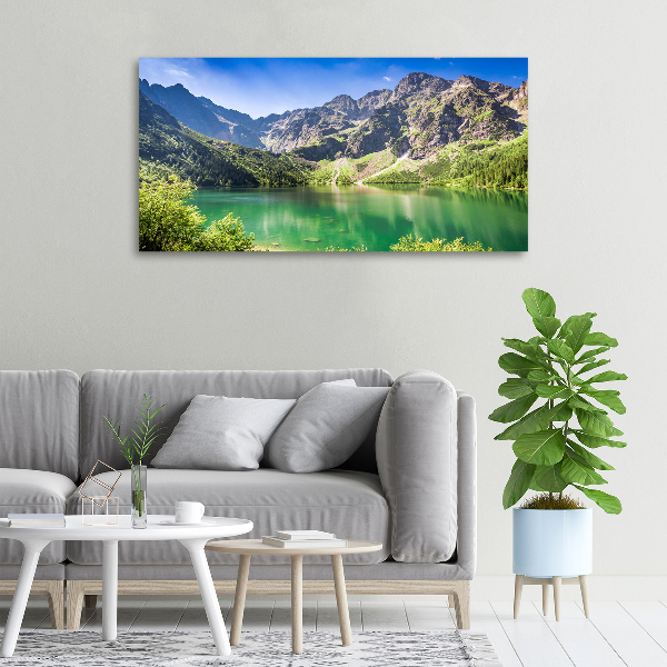 Cuadro canvas con impresión uv duradera horizontal El ojo de mar de los montes Tatra