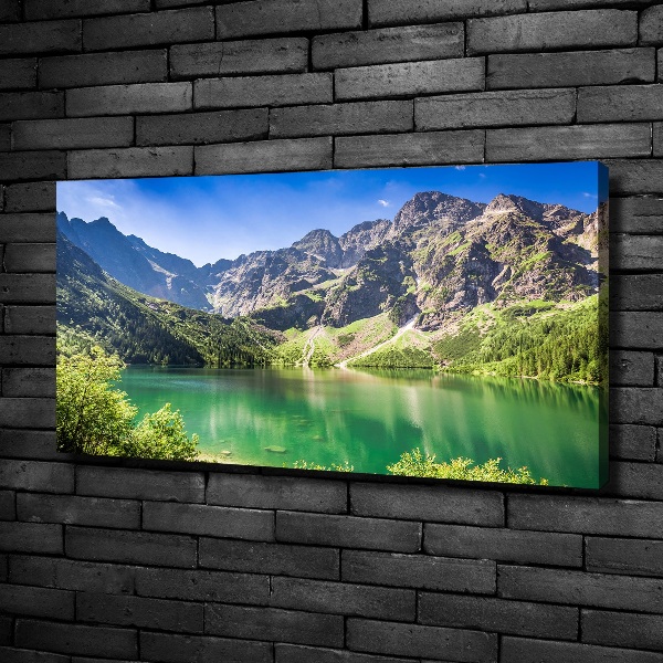 Cuadro canvas con impresión uv duradera horizontal El ojo de mar de los montes Tatra