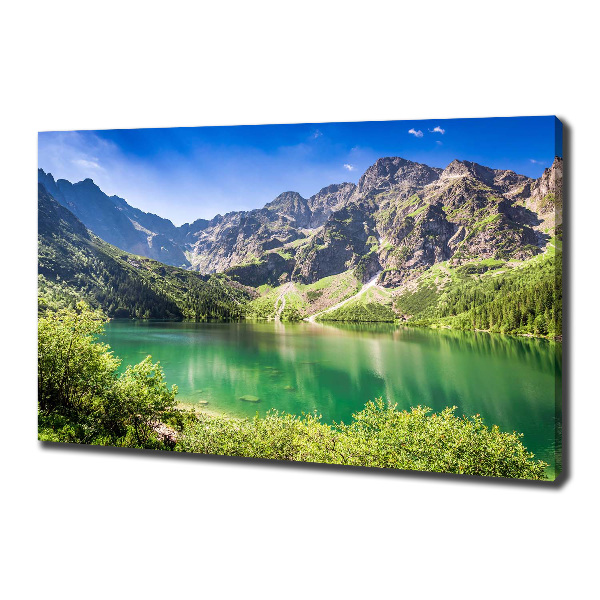 Cuadro canvas con impresión uv duradera horizontal El ojo de mar de los montes Tatra