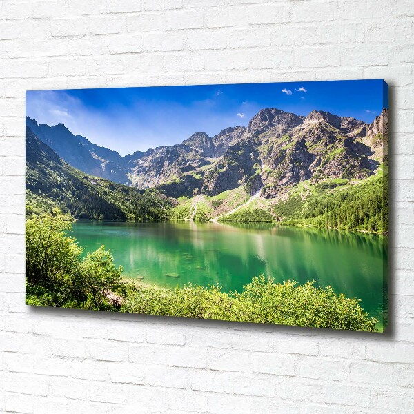 Cuadro canvas con impresión uv duradera horizontal El ojo de mar de los montes Tatra