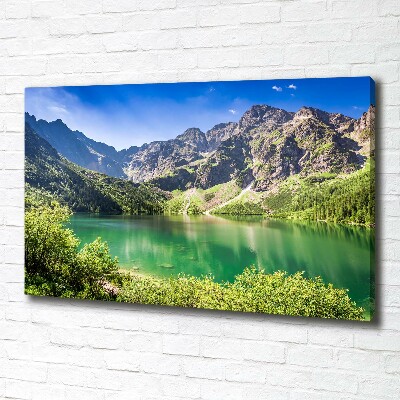 Cuadro canvas con impresión uv duradera horizontal El ojo de mar de los montes Tatra