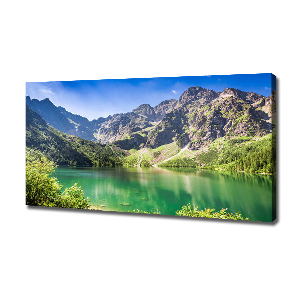 Cuadro canvas con impresión uv duradera horizontal El ojo de mar de los montes Tatra
