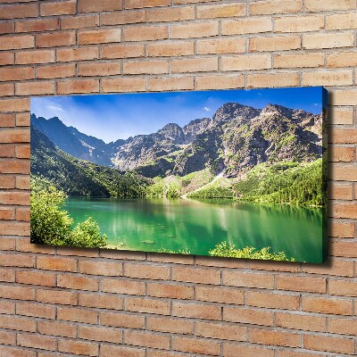 Cuadro canvas con impresión uv duradera horizontal El ojo de mar de los montes Tatra