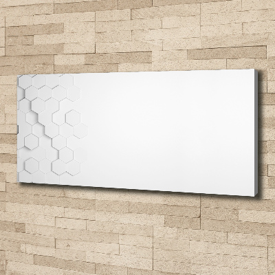 Fotocuadro en lienzo de alta calidad horizontal Fondo de hexágonos