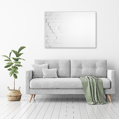 Fotocuadro en lienzo de alta calidad horizontal Fondo de hexágonos