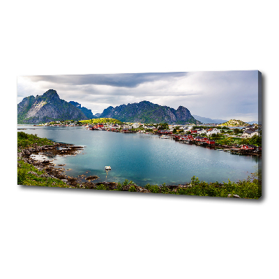 Fotocuadro en lienzo de alta calidad horizontal Lofoten en Noruega