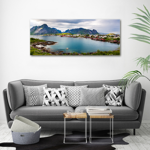 Fotocuadro en lienzo de alta calidad horizontal Lofoten en Noruega