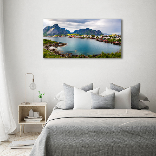 Fotocuadro en lienzo de alta calidad horizontal Lofoten en Noruega