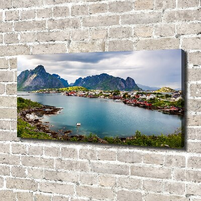 Fotocuadro en lienzo de alta calidad horizontal Lofoten en Noruega