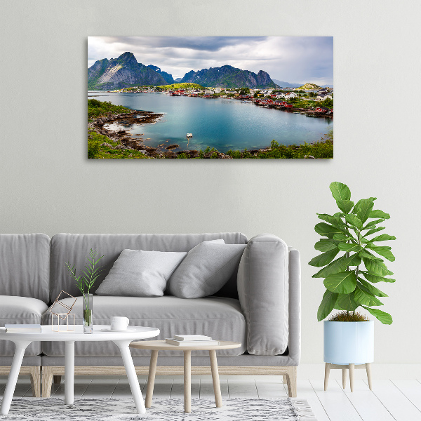 Fotocuadro en lienzo de alta calidad horizontal Lofoten en Noruega